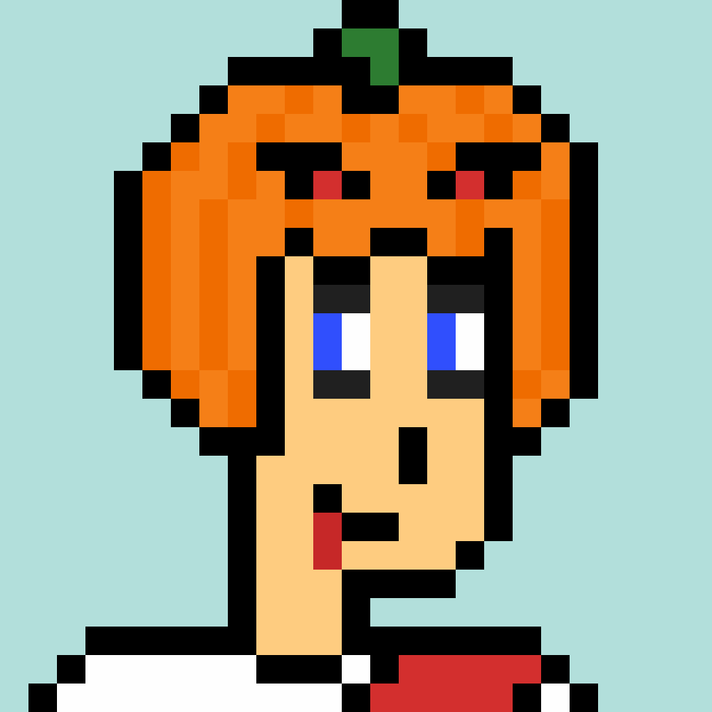 Homo A Pumpkin Hat Bleeding Smile